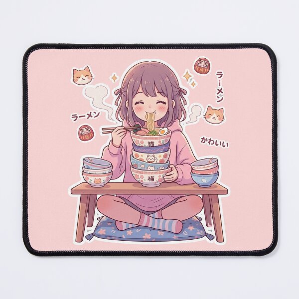Item preview, Cute Kawaii Anime Girl Ramen Addiction Just One More Bowl Funny Food Lover Gift Idea designed and sold by Im-Ara.