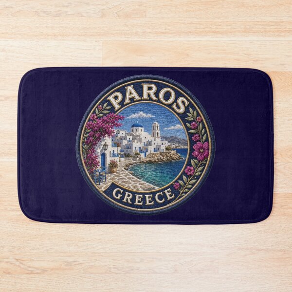 Item preview, Paros, Greece – Cycladic houses, sea route & bougainvillea designed and sold by Girih.