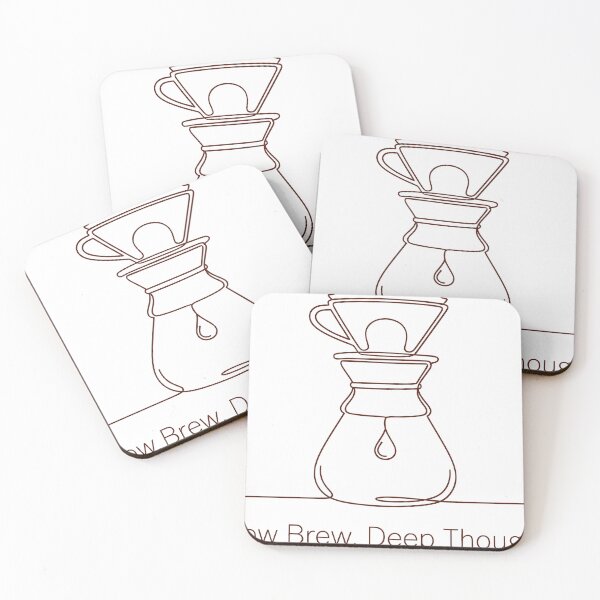 Item preview, Slow Brew Deep Thought – Minimalist Coffee Line Art Illustration designed and sold by Fuechse.