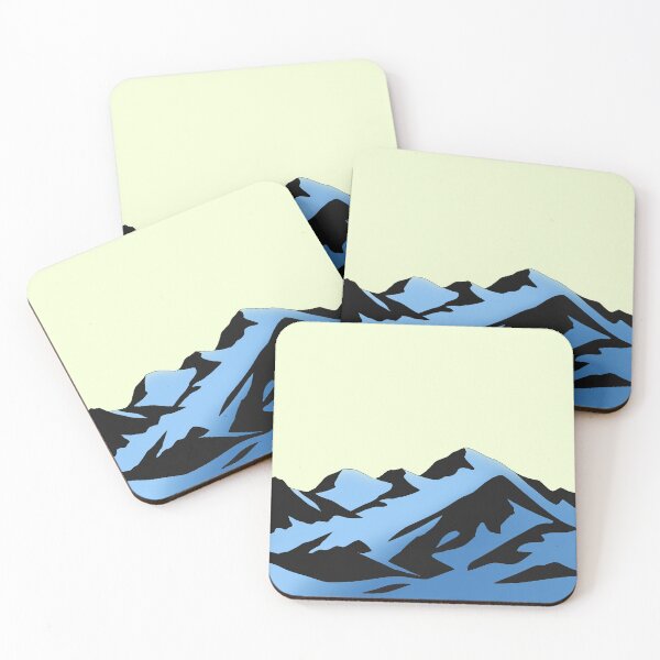 Item preview, Alpine Mountain Minimal Landscape Blue Gradient Design – Modern Nature Aesthetic Scenic Mountains Illustration designed and sold by RafenStein.