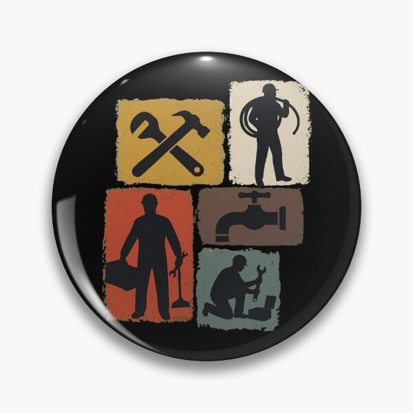 Item preview, Vintage Handyman and Skilled Tradesman Retro Silhouette Art designed and sold by haitrieuic96.