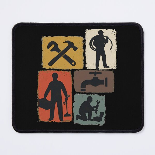 Item preview, Vintage Handyman and Skilled Tradesman Retro Silhouette Art designed and sold by haitrieuic96.