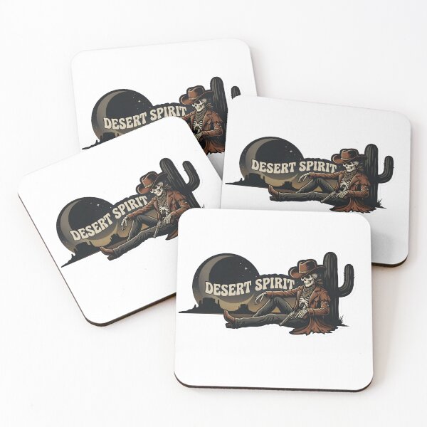 Item preview, Western Gothic Desert Spirit Skeleton Cowgirl Cowboy Dark Frontier Wavy Text designed and sold by StickyGuys.