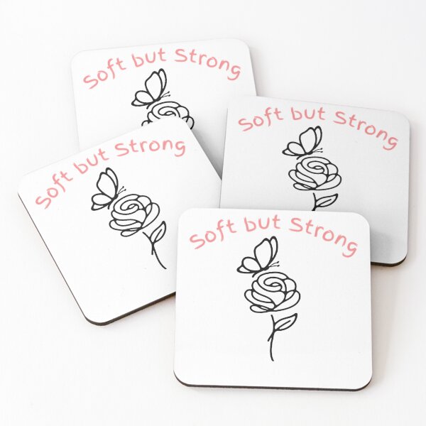 Item preview, ​Soft but Strong - Inspirational Butterfly Rose Line Art designed and sold by jo-e-basta.
