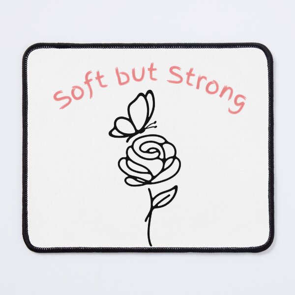 Item preview, Soft but Strong - Inspirational Butterfly Rose Line Art designed and sold by jo-e-basta.