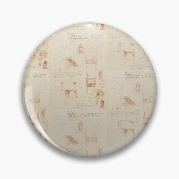 Item preview, Leonardo da Vinci Architecture and Wing Study Renaissance Sketch Poster designed and sold by artofuniverse.