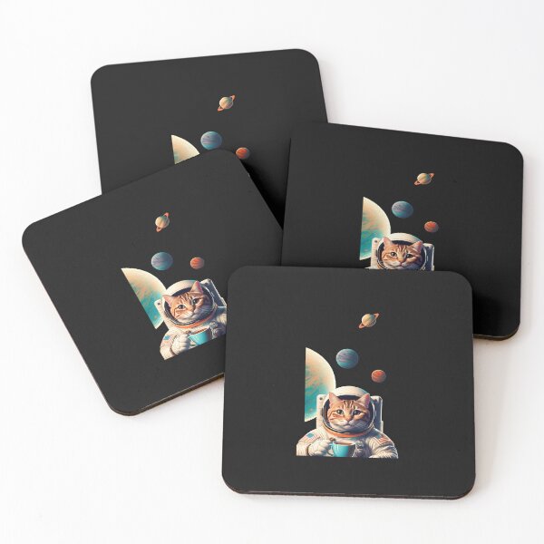 Item preview, Space Cat Astronaut Drinking Coffee - Epic Galaxy Exploration designed and sold by MOHAMEDNOOR428.