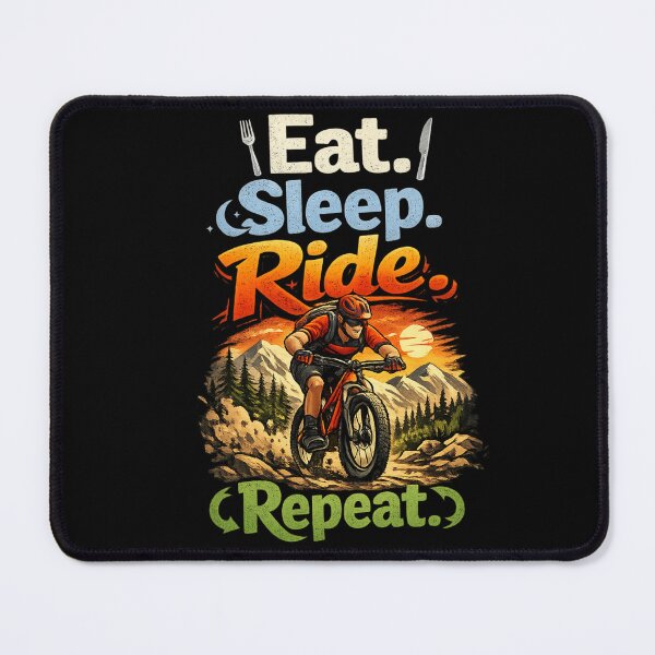 Item preview, Eat Sleep Ride Repeat – Mountain Bike Lifestyle Design for Cyclists & MTB Lovers designed and sold by Ladys-Gents.