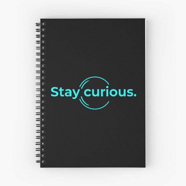 Item preview, Stay Curious – Modern quote turquoise neon design circle designed and sold by Fuechse.