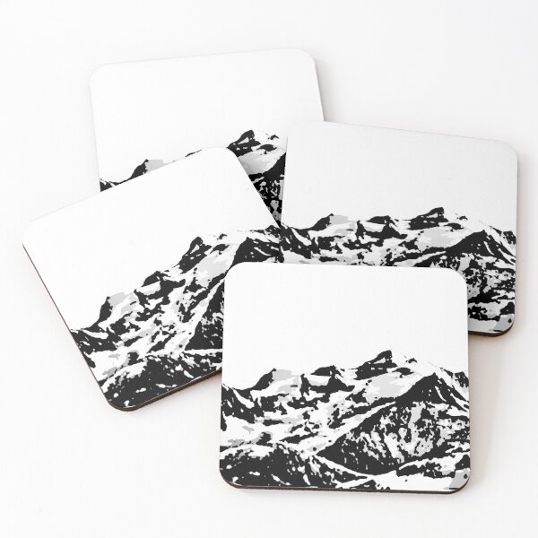 Item preview, Alpine Mountain Range Sticker Rugged Outdoor Landscape Design designed and sold by RafenStein.