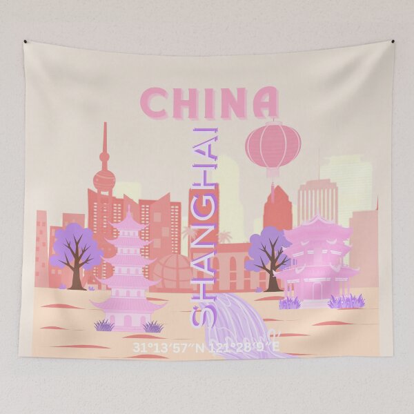 Item preview, Shanghai China Pastel Travel Art designed and sold by Magic Love Art Print.