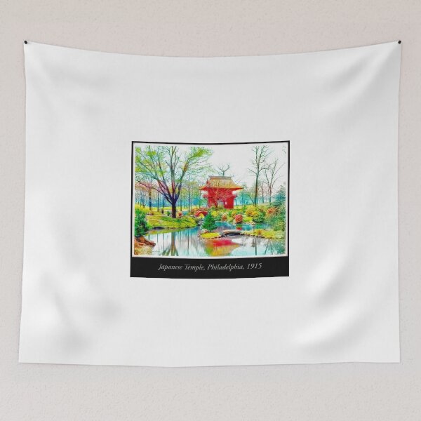 Item preview, Japanese Temple Gate, Fairmount Park, Philadelphia, 1916, Vintage Photograph designed and sold by AMacGPhilly.