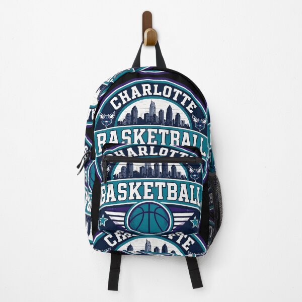 Item preview, Charlotte Basketball Retro Badge Shirt – Teal Purple Vintage Hoops Tee – City Skyline Design designed and sold by TKOprintdesigns.