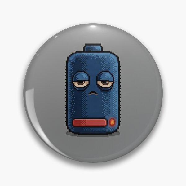 Item preview, Pixel Powerless: Retro Low Battery Mood designed and sold by MoodPrintsShop.