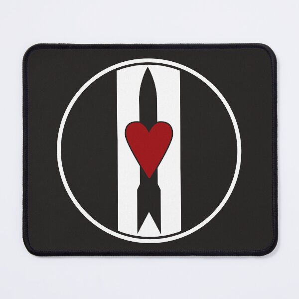 Item preview, Black Rockets And Red Heart • Post Punk Rock Love & Pop Art designed and sold by wmxdesign.