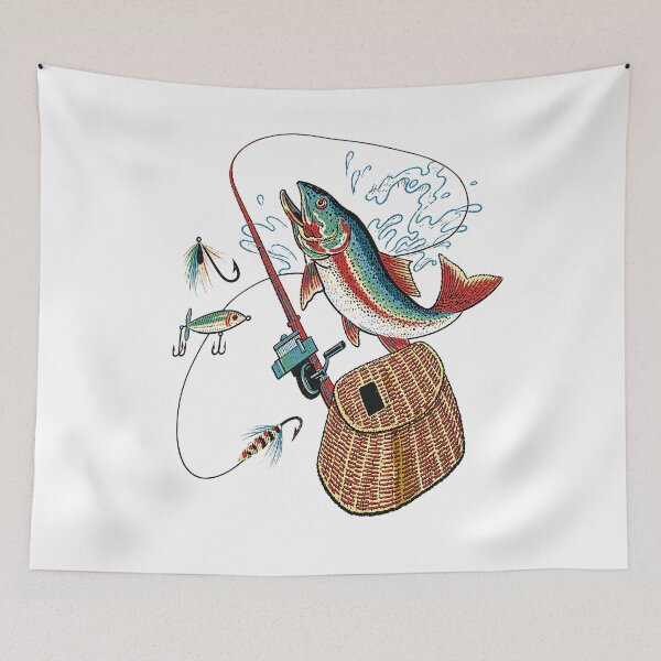 Item preview, 1950's Fly Fishing Youth Souvenir Graphic designed and sold by Tonyv773.