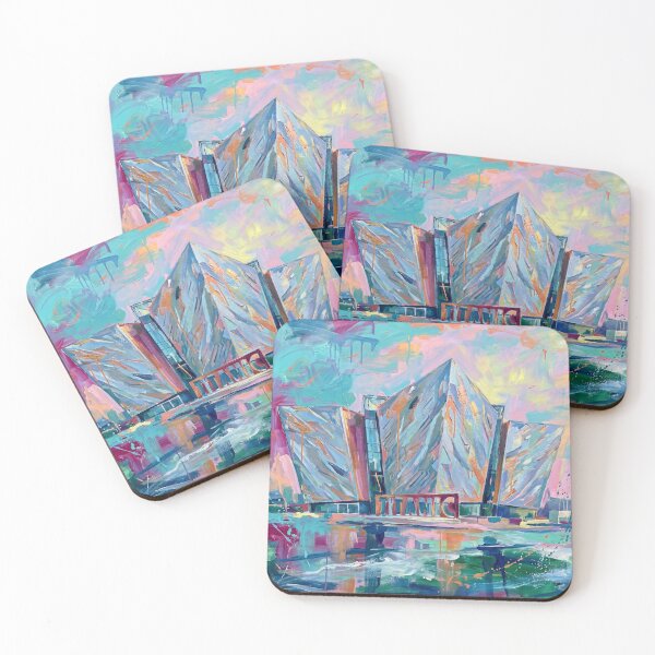 Item preview, Vibrant Abstract Titanic Belfast Building Art designed and sold by Printpix.