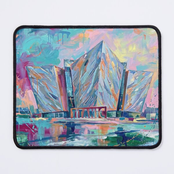 Item preview, Vibrant Abstract Titanic Belfast Building Art designed and sold by Printpix.