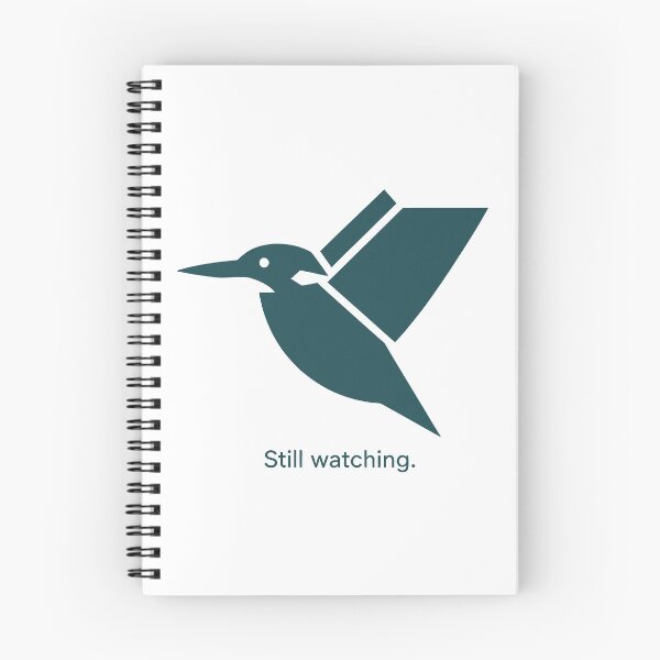 Item preview, Still Watching – Geometric Kingfisher Bird Silhouette Petrol designed and sold by Fuechse.