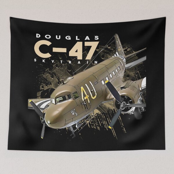 Item preview, Douglas C47 Skytrain Vintage Aircraft Aviation Design designed and sold by Aerolovers.