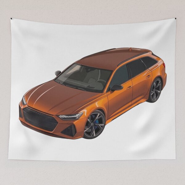 Item preview, Orange Performance Estate Top Front Left View Vector Art designed and sold by NikksGarage.