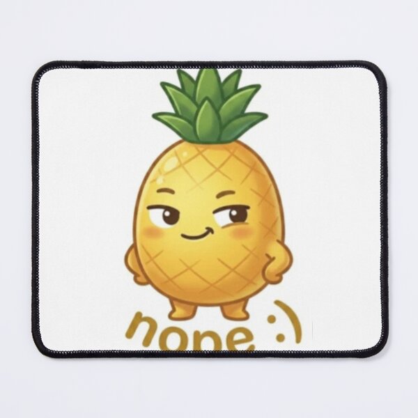 Item preview, Pineapple “Nope :)” Kawaii Sticker – Cute Reaction designed and sold by Dakochaaan.
