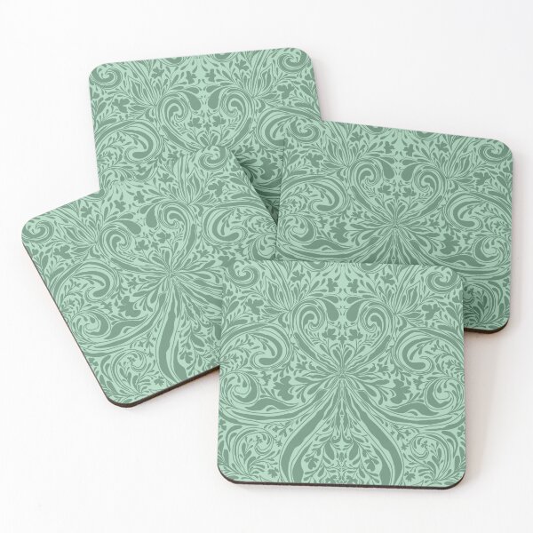 Item preview, Eucalyptus Sage Green Art Nouveau Botanical Damask designed and sold by AneissPiaf.