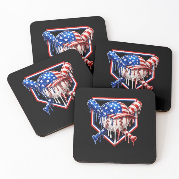 Item preview, Baseball Drip American Flag Boys Kids Youth 4th of July designed and sold by clothesy7.