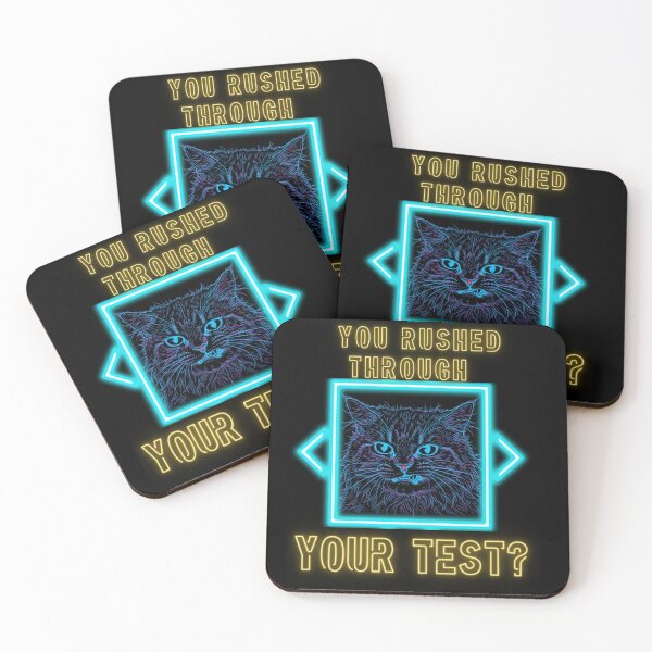 Item preview, You Rushed Through Your Test? Neon Grumpy Cat Gamer Aesthetic designed and sold by MikesLab.