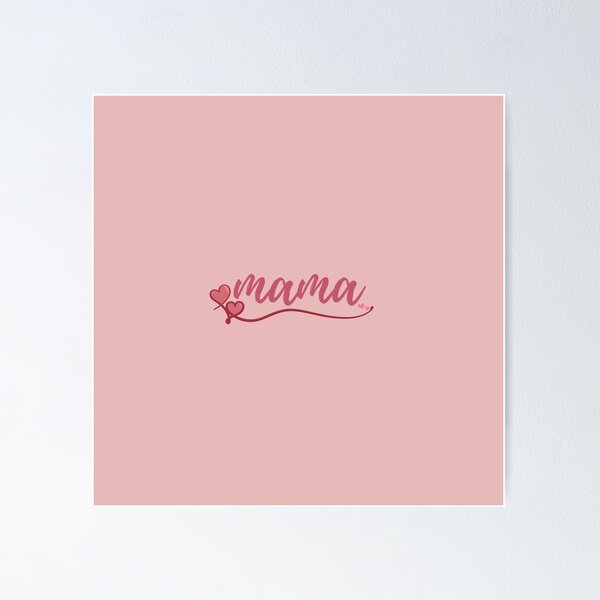 Item preview, Tipografía Corazón de Mamá – Lindo diseño estético rosa y rojo para mamá, regalo minimalista para el Día de la Madre. designed and sold by Designprovider.