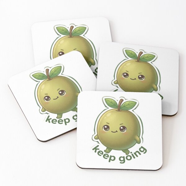 Item preview, Kiwi “Keep Going” Kawaii Sticker – Motivation Minimal designed and sold by Dakochaaan.