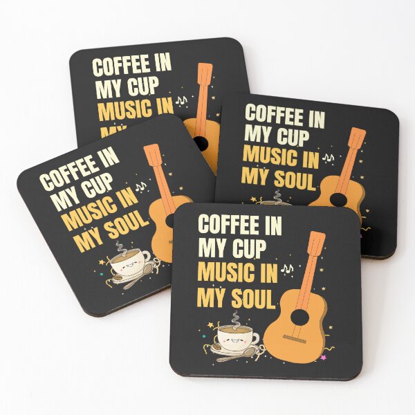 Item preview, Coffee In My Cup Music In My Soul Funny Coffee Music Design designed and sold by Joyful-Pixel.