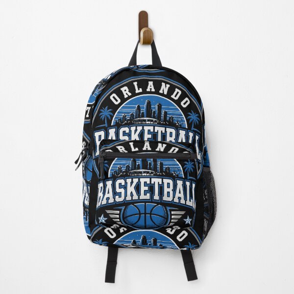 Item preview, Orlando Basketball Vintage Badge Shirt – Blue Silver Retro Hoops Tee – Orlando Skyline Design designed and sold by TKOprintdesigns.