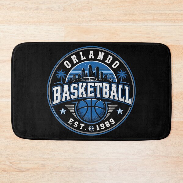 Item preview, Orlando Basketball Vintage Badge Shirt – Blue Silver Retro Hoops Tee – Orlando Skyline Design designed and sold by TKOprintdesigns.
