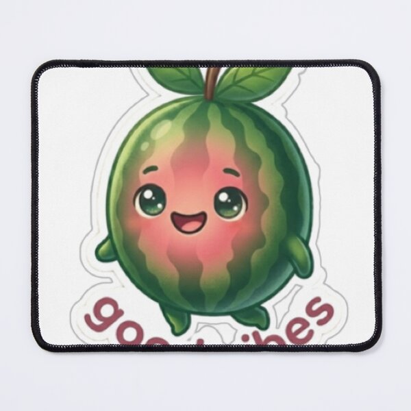Item preview, Watermelon “Good Vibes” Kawaii Sticker – Happy Aesthetic designed and sold by Dakochaaan.