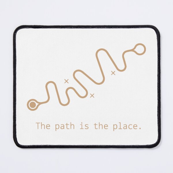 Item preview, The Path is the Place – Minimalist Path Illustration Beige designed and sold by Fuechse.