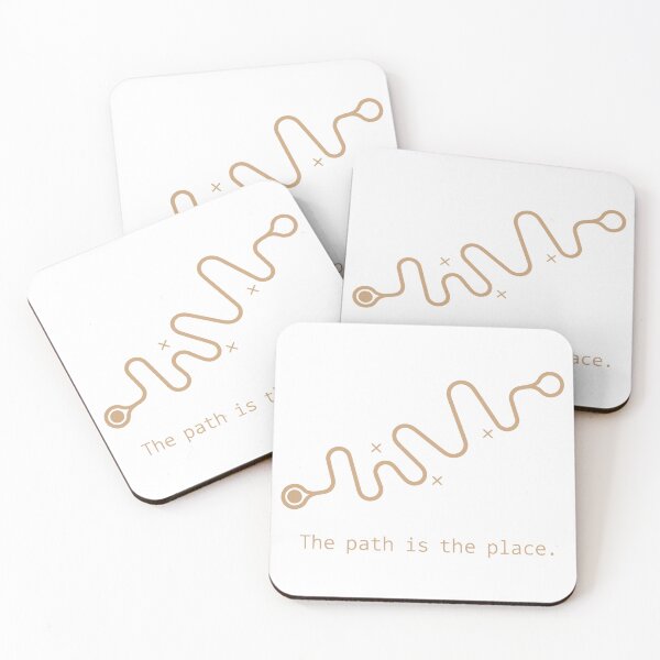 Item preview, The Path is the Place – Minimalist Path Illustration Beige designed and sold by Fuechse.