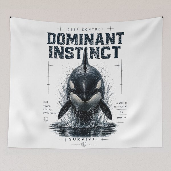 Item preview, Dominant Instinct Orca Shirt – Deep Control Mindset Ocean Predator Tee designed and sold by NAJURE.