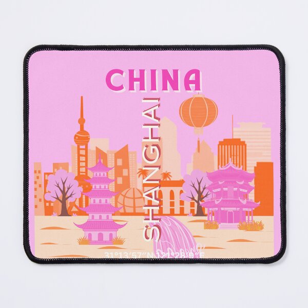 Item preview, Shanghai China Pink Travel Art designed and sold by Magic Love Art Print.