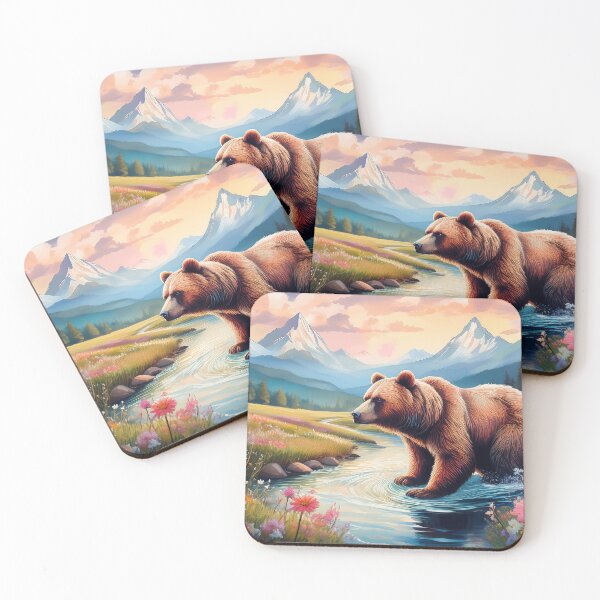 Item preview, Majestic Mountain Bear River Landscape designed and sold by Wildflower Mama Designs.