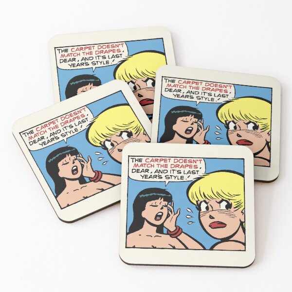 Item preview, The Carpet Doesn't Match The Drapes • Vintage Veronica Retro Pop Art Parody designed and sold by wmxdesign.