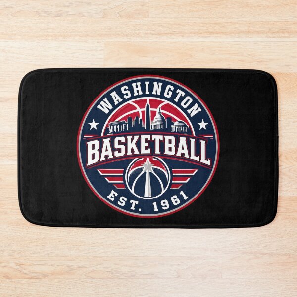 Item preview, Washington Basketball Vintage Badge Tee – Navy Red Silver Retro Hoops Shirt – D.C. Skyline Design designed and sold by TKOprintdesigns.