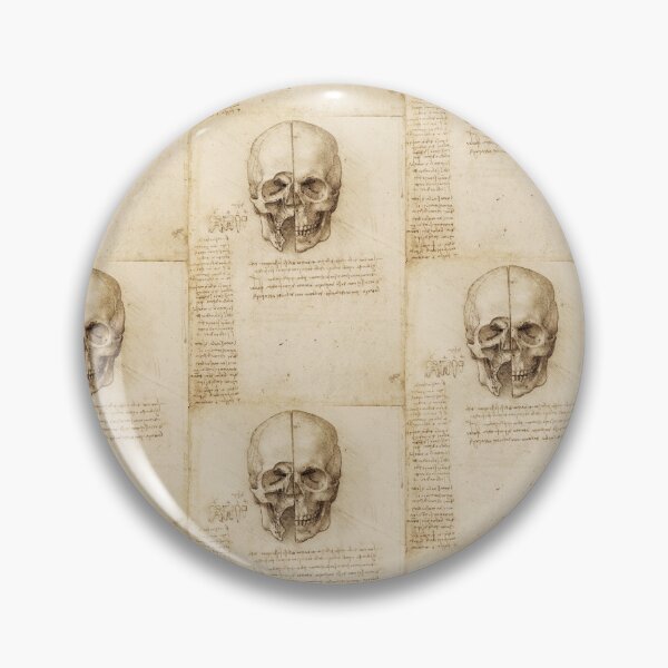 Item preview, Leonardo da Vinci Skull Anatomy Study – Sectioned Cranium Drawing designed and sold by artofuniverse.