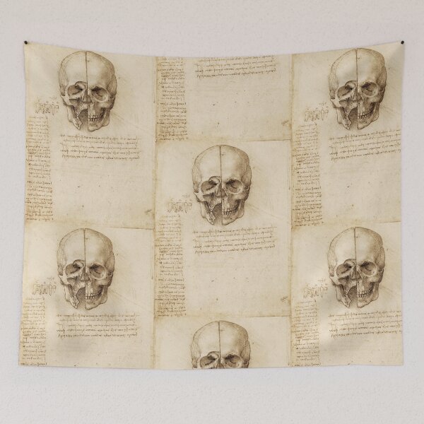 Item preview, Leonardo da Vinci Skull Anatomy Study – Sectioned Cranium Drawing designed and sold by artofuniverse.