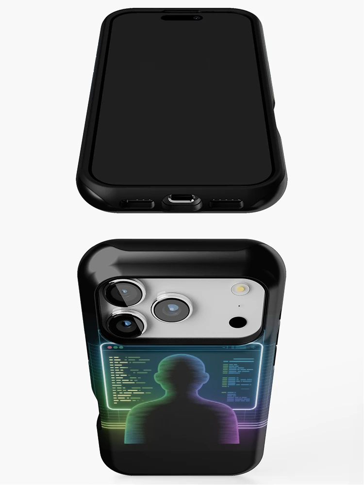 Thumbnail 3 of 4, iPhone Case, Neon Code Hacker Programmer | Tech Developer Design designed and sold by EHdesignShop.