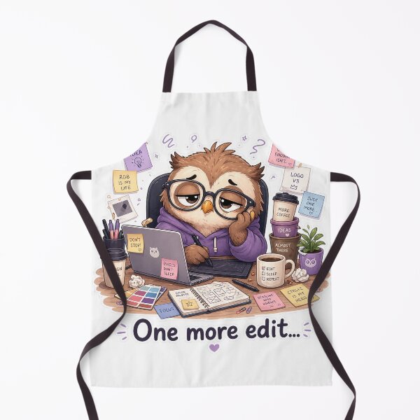 Item preview, Cute Owl Designer One More Edit Work Mood designed and sold by Sadia Jannat.