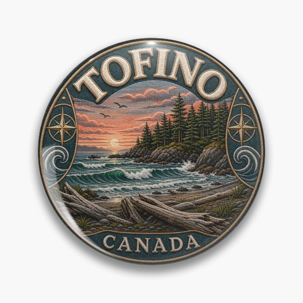 Item preview, Tofino, Canada – Rocky coast, sunset & Pacific surf designed and sold by Girih.