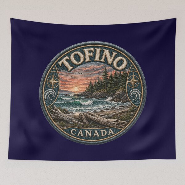 Item preview, Tofino, Canada – Rocky coast, sunset & Pacific surf designed and sold by Girih.