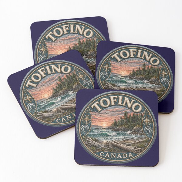 Item preview, Tofino, Canada – Rocky coast, sunset & Pacific surf designed and sold by Girih.