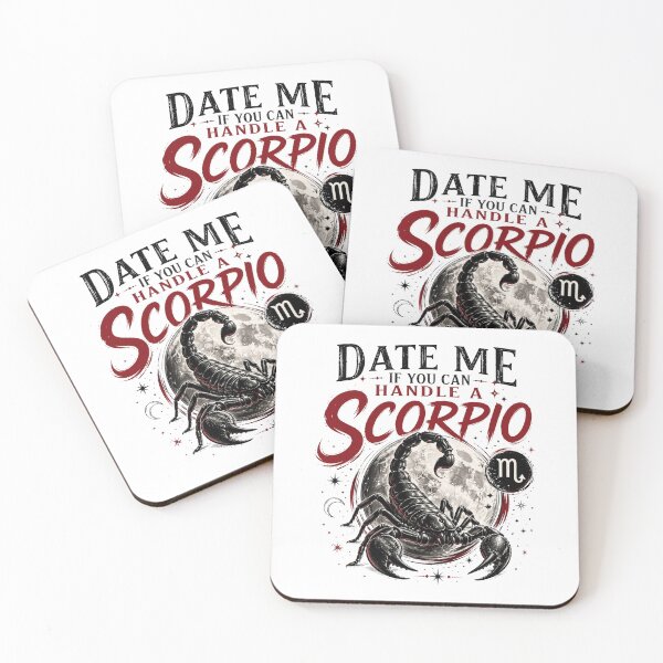 Item preview, Date Me If You Can Handle a Scorpio – Bold Scorpio Zodiac Quote T-Shirt designed and sold by ZorviqueStudio.